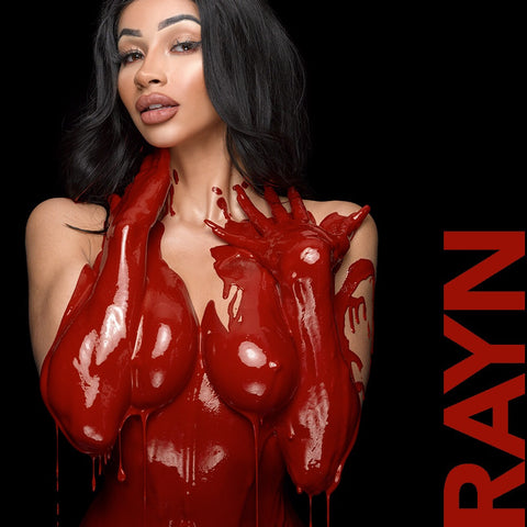 Rayn in dard red by Nick Saglimbeni for Painted Princess Project