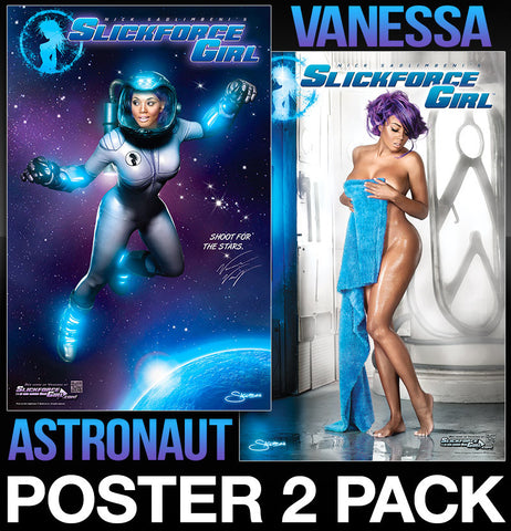SlickforceGirl Astronaut Vanessa 11'x17" Poster 2-Pack