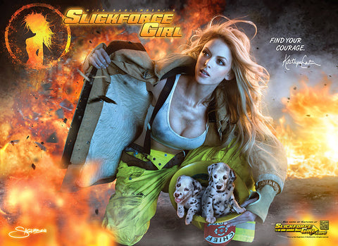 SlickforceGirl Firefighter Kaitlynn 13"x18" Poster