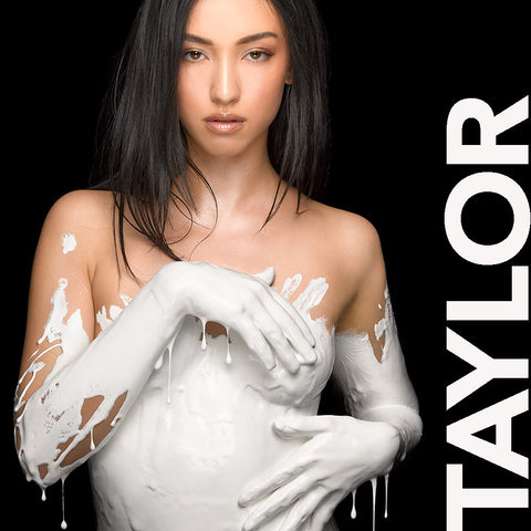 Taylor Tran in white by Nick Saglimbeni for Painted Princess Project